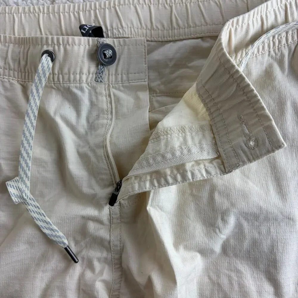 VUORI Womens Ripstop Pants Size XL Cream Cargo Pocket Drawstring VW401 - Picture 5 of 10
